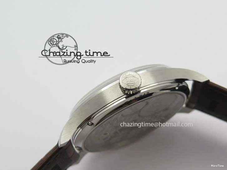 MIROTIME 0331 Sustainable Portuguese IW5444 SS White Dial RG Numbers On Brown Leather Strap A 7256